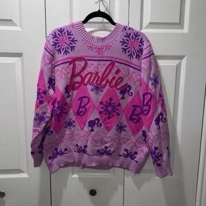 Barbie Size Tag is Missing Pink and Purple Holiday Sweater